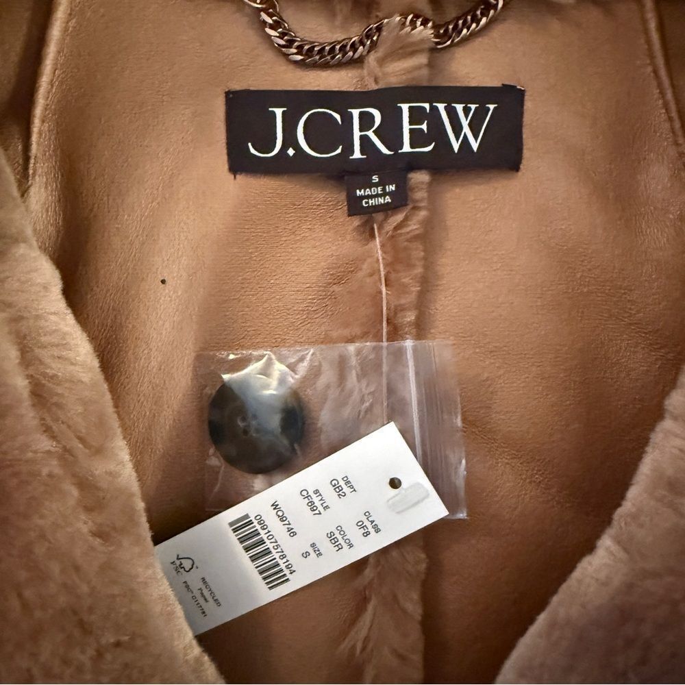 J. Crew Faux Fur Peacoat New With Tags - Picture 3 of 4